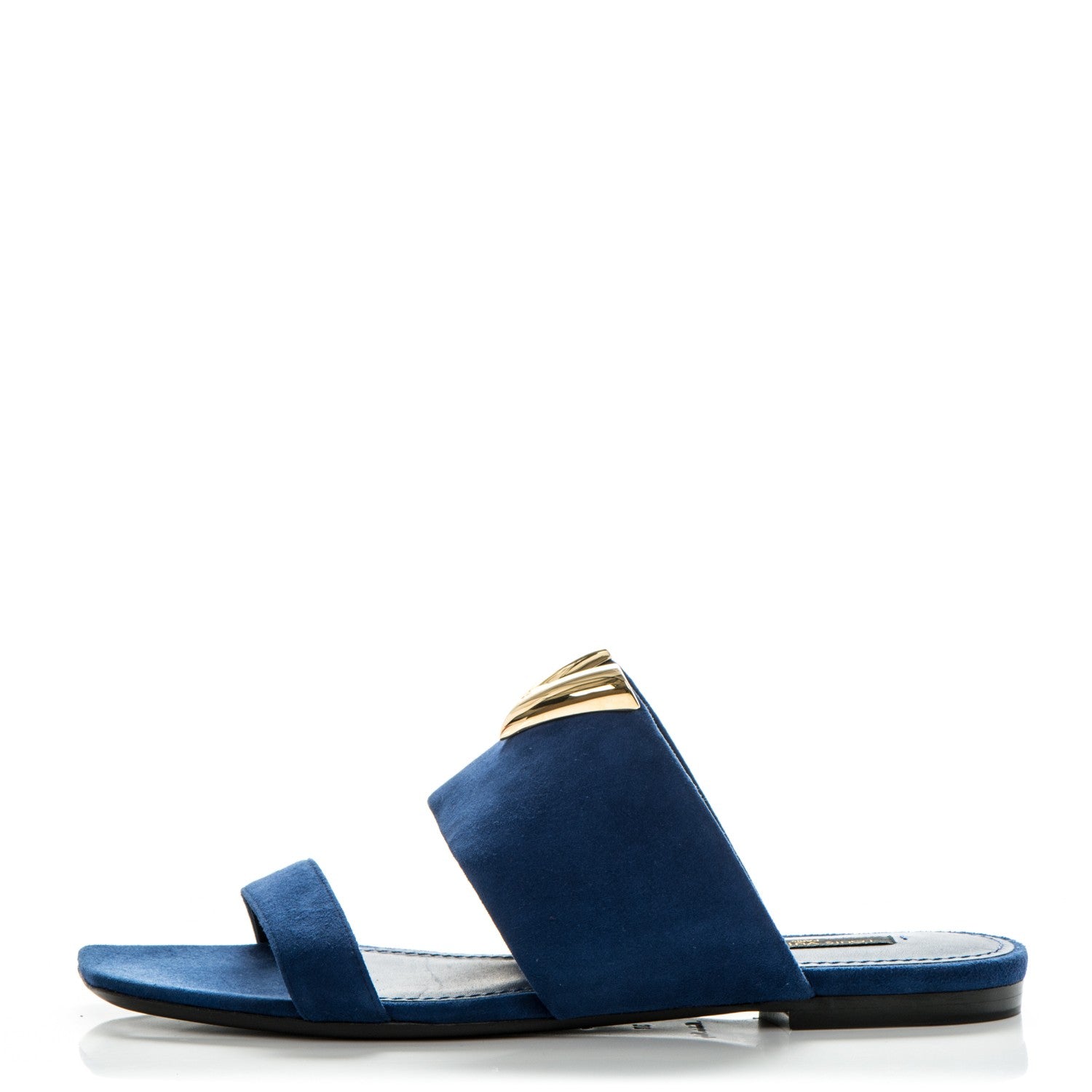 Louis Vuitton Suede Bayfront Mule 37 Blue 1 of 8