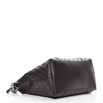 Gucci Guccissima Medium GG Charm Dome Satchel Dark Brown 5 of 8