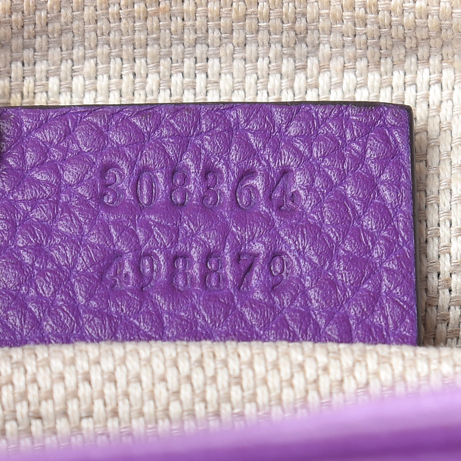 Gucci Pebbled Calfskin Small Soho Disco Bag Shine Purple 7 of 12