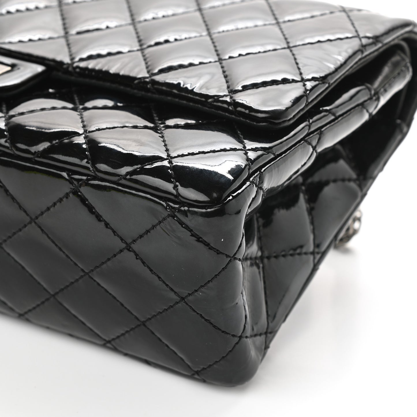 Patent Quilted 2.55 Reissue 226 Flap Black