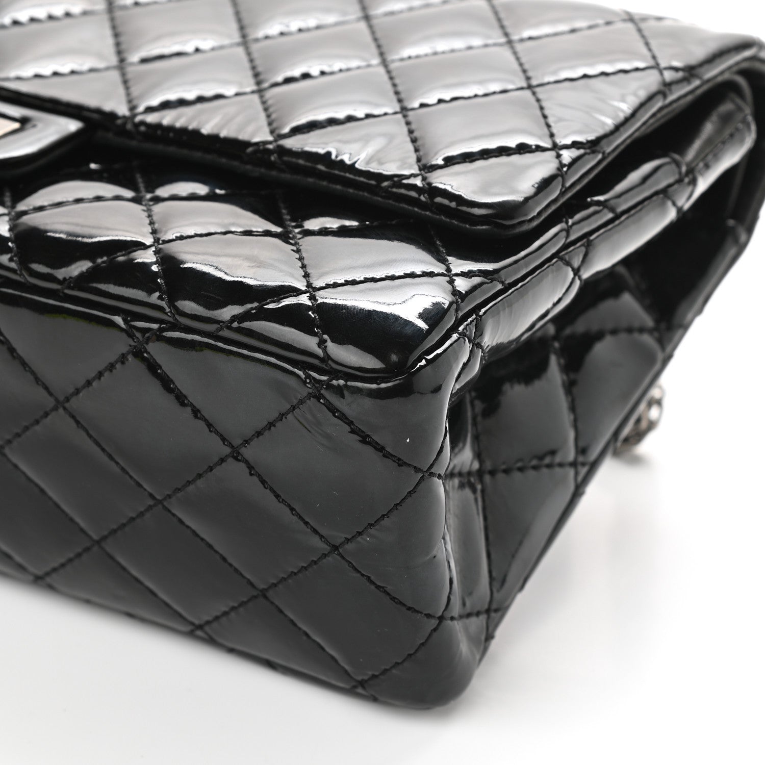Chanel Patent Quilted 2.55 Reissue 226 Flap Black 9 of 9