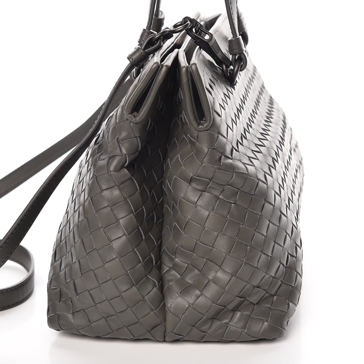 Bottega Veneta Nappa Intrecciato Medium Top Handle Tote Grey 9 of 11