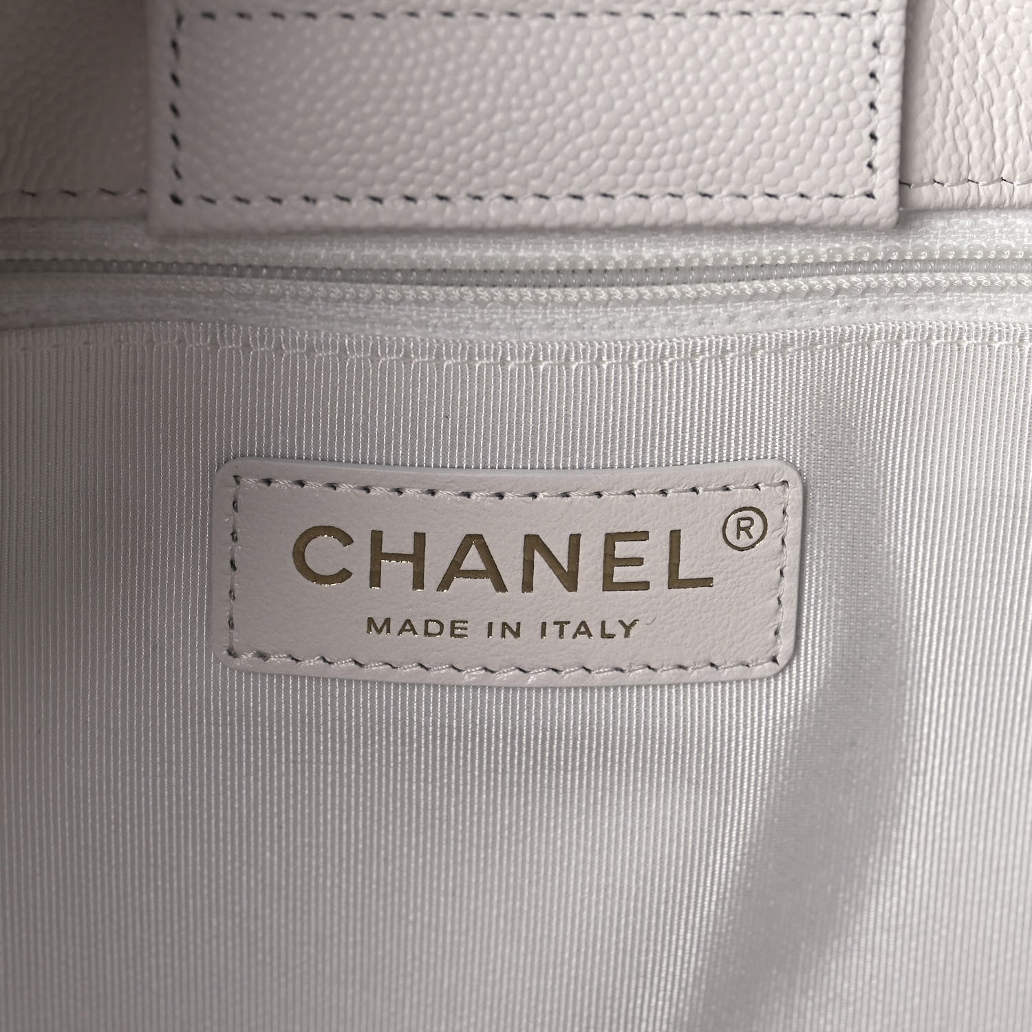 Chanel Caviar Quilted Large Classic Shopping Tote White 6 of 13