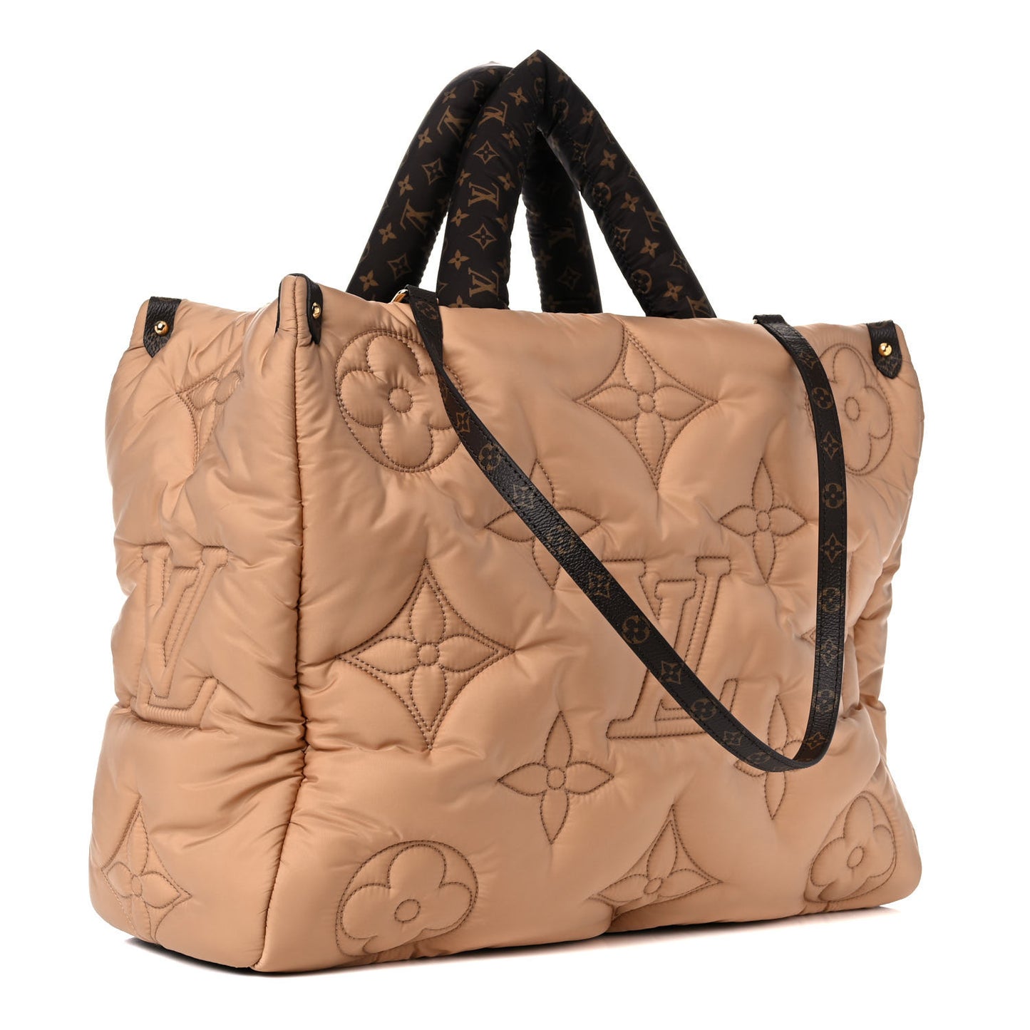Econyl Monogram Pillow Giant Onthego GM Beige