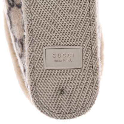 Gucci Covered Wool GG Monogram Womens Fria Horsebit Ankle Boots 39 Beige Ebony Butterscotch 6 of 8
