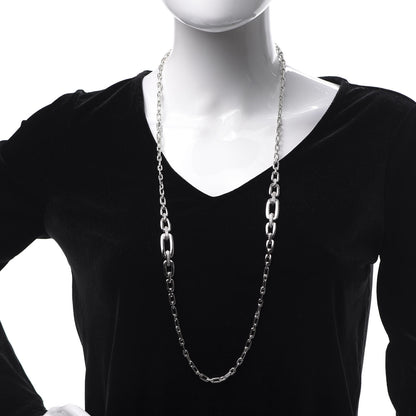 David Yurman Sterling Silver Diamond Wellesley Long Chain Link Necklace 2 of 5