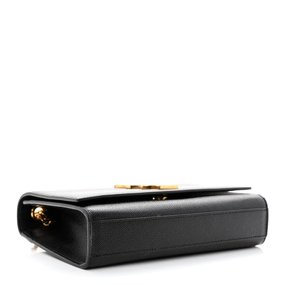 Saint Laurent Grain De Poudre Small Monogram Kate Satchel Black 4 of 17