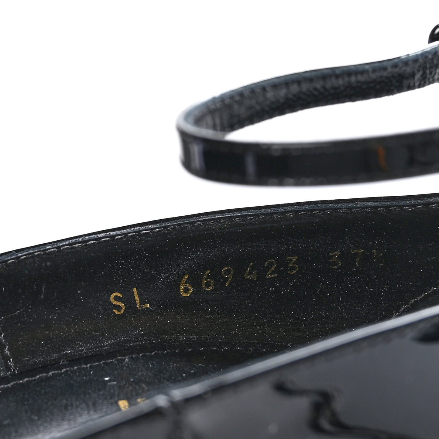 Patent Calfskin Opyum 110 Sandals 37.5 Black