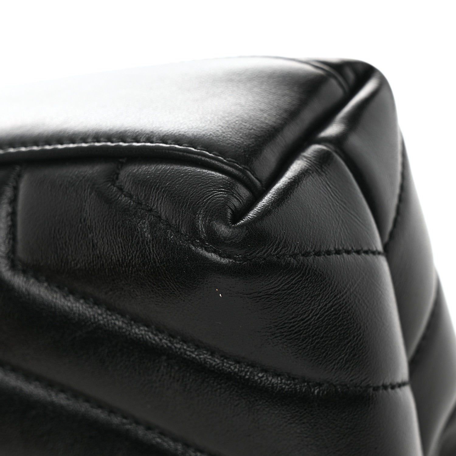 Saint Laurent Calfskin Y Quilted Monogram Toy Loulou Crossbody Bag Black 15 of 19