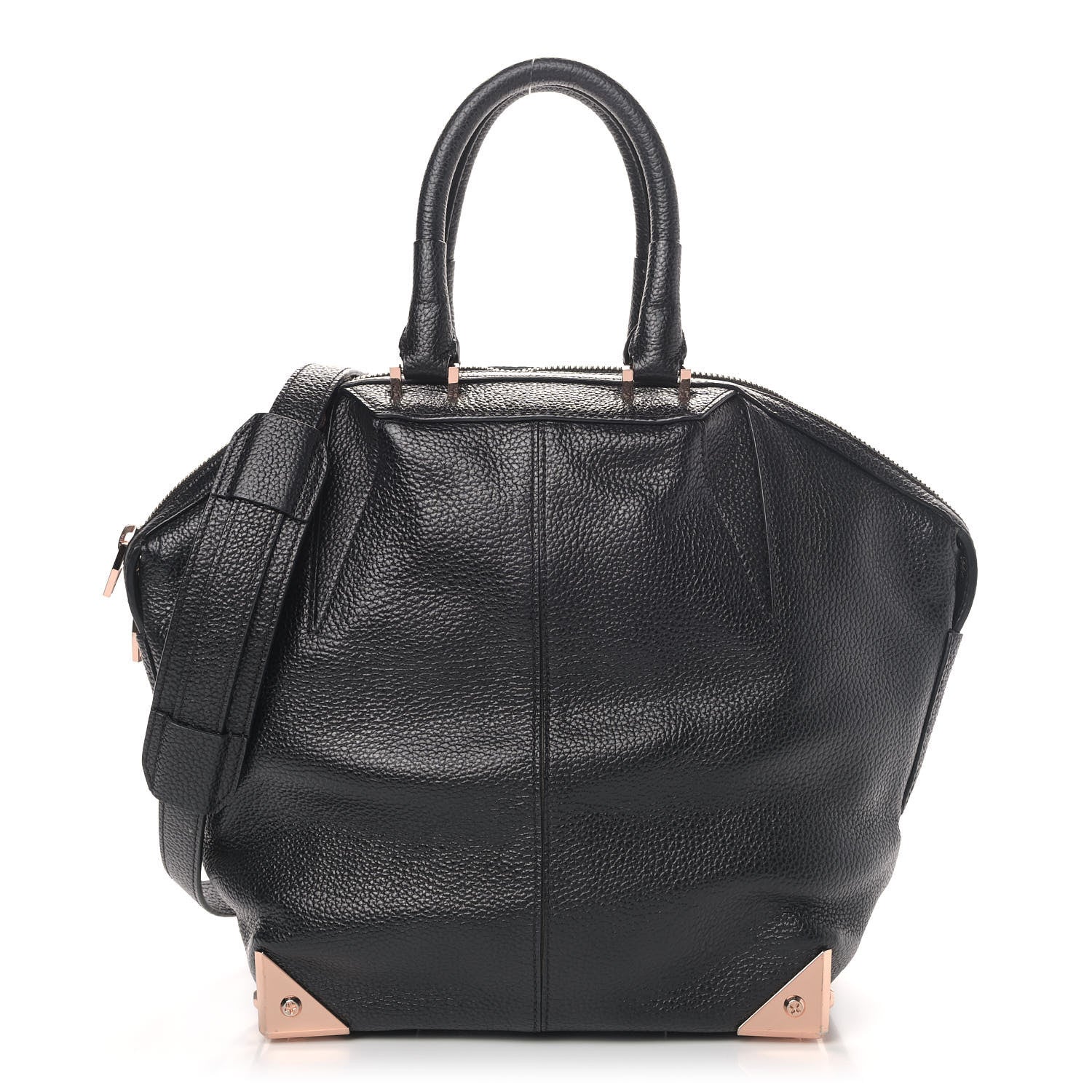 Alexander Wang Pebbled Calfskin Small Emile Soft Black Rose Gold Hardware 1 of 4
