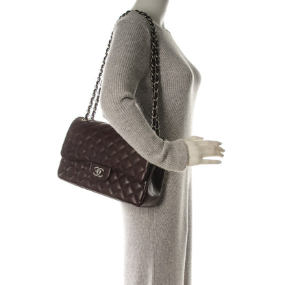 Chanel Caviar Quilted Jumbo Double Flap Burgundy 2 of 7