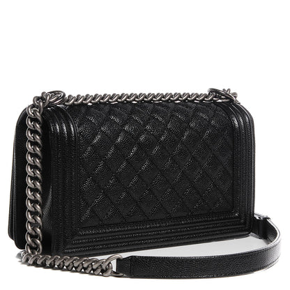 Chanel Caviar Quilted Medium Boy Flap Black 3 of 9