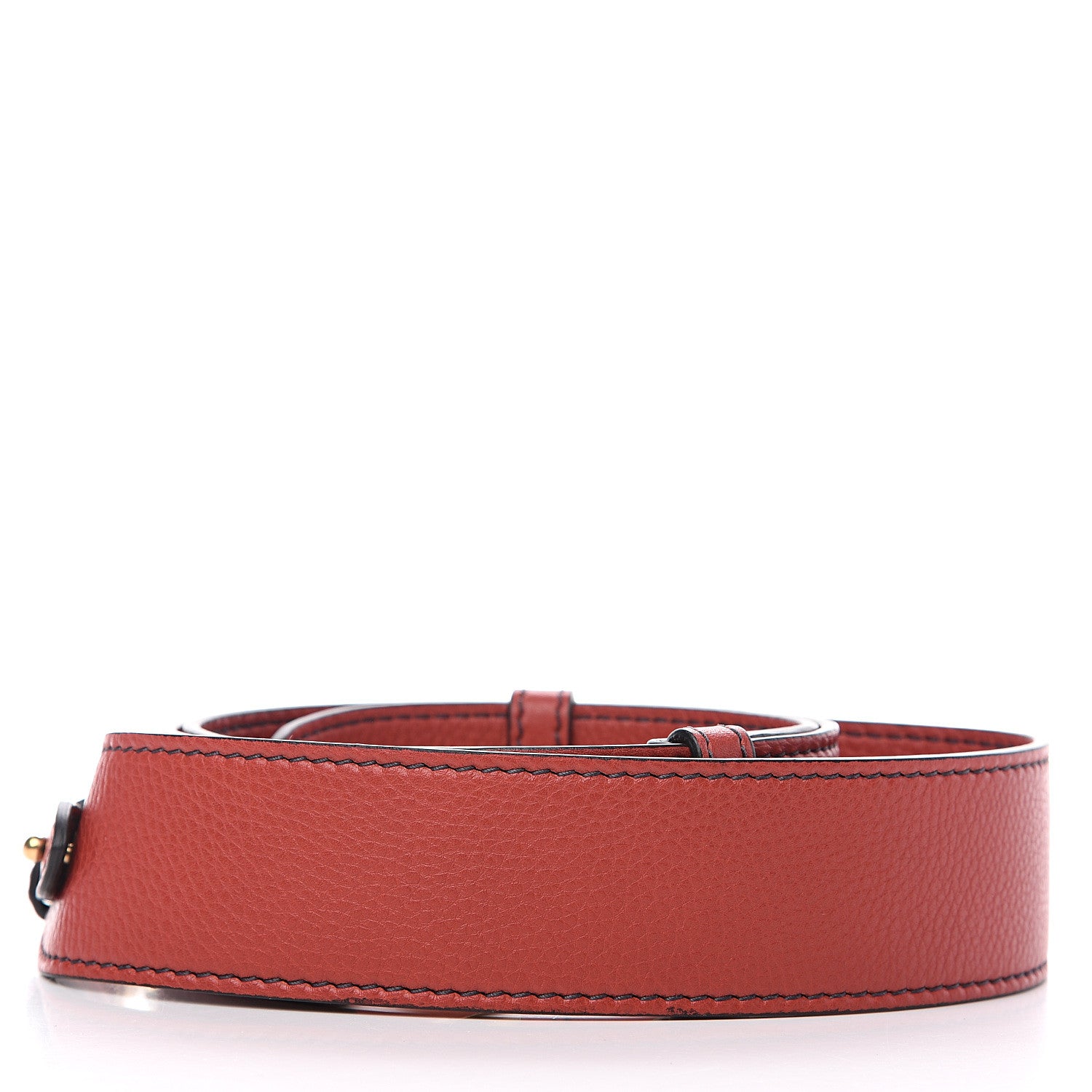Christian Dior Grained Calfskin D Fence Saddle Bag Adjustable Shoulder Strap Red 2 of 5