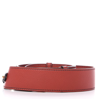 Christian Dior Grained Calfskin D Fence Saddle Bag Adjustable Shoulder Strap Red 2 of 5