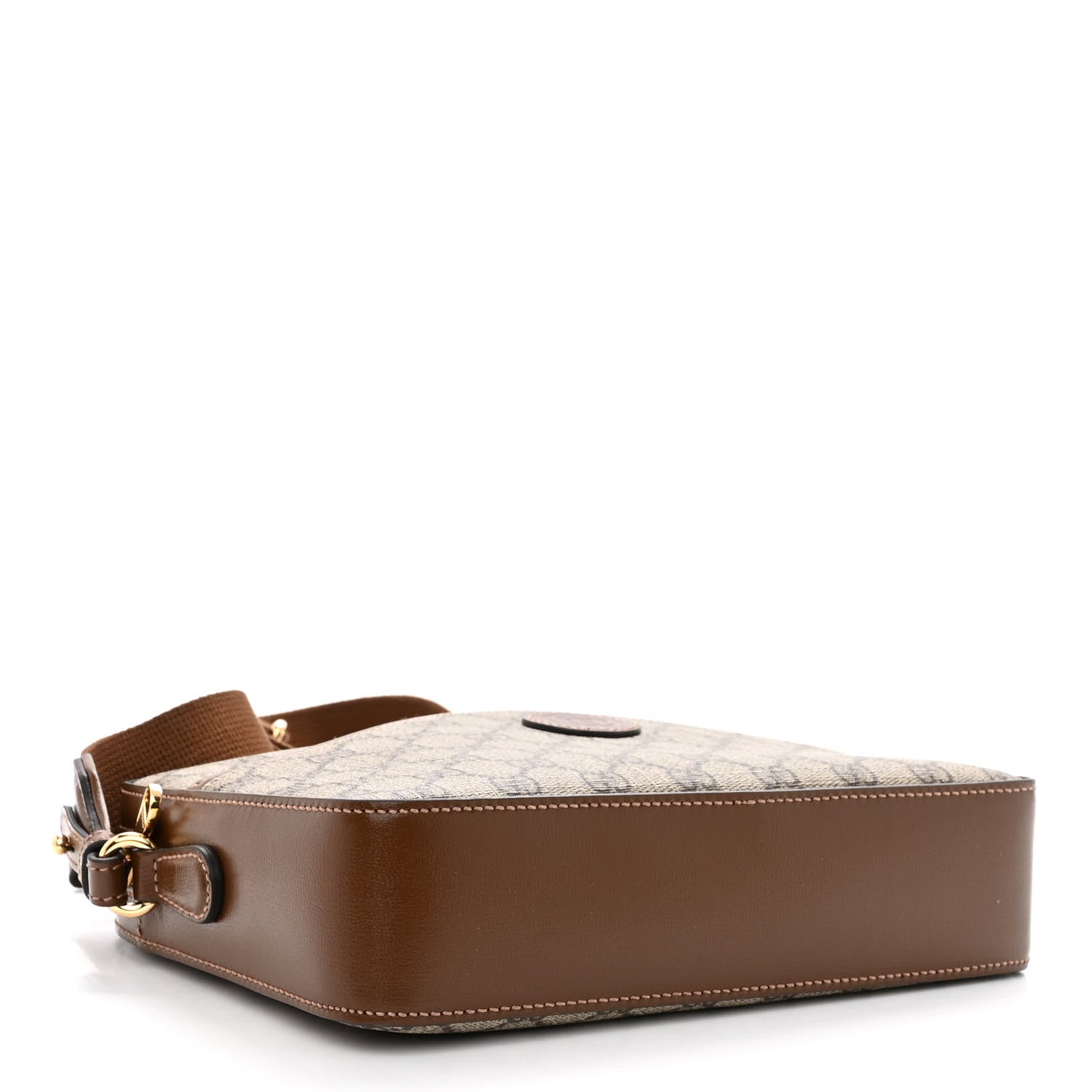 Gucci GG Supreme Monogram Azalea Calfskin Retro Interlocking G Messenger Shoulder Bag Beige Ebony Brown Sugar 4 of 10