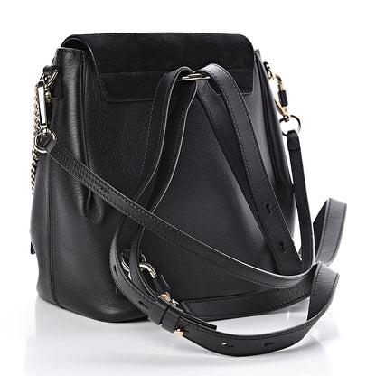 Chloe Suede Calfskin Small Faye Backpack Black 3 of 9