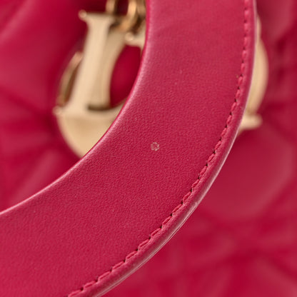 Christian Dior Lambskin Cannage Medium Lady Dior Pink 14 of 15