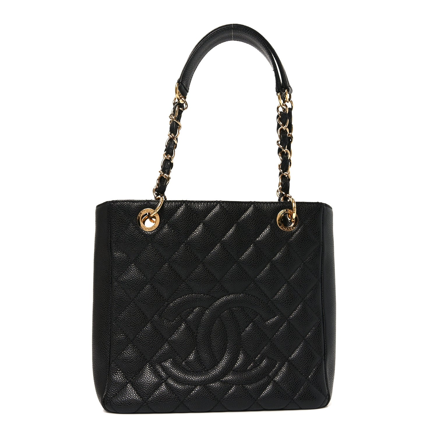Chanel Caviar Quilted Petit Shopping Tote PST Black 1 of 9