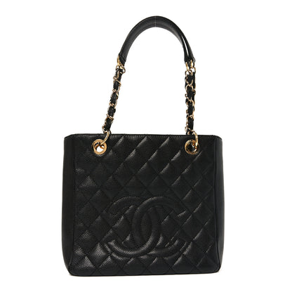 Chanel Caviar Quilted Petit Shopping Tote PST Black 1 of 9