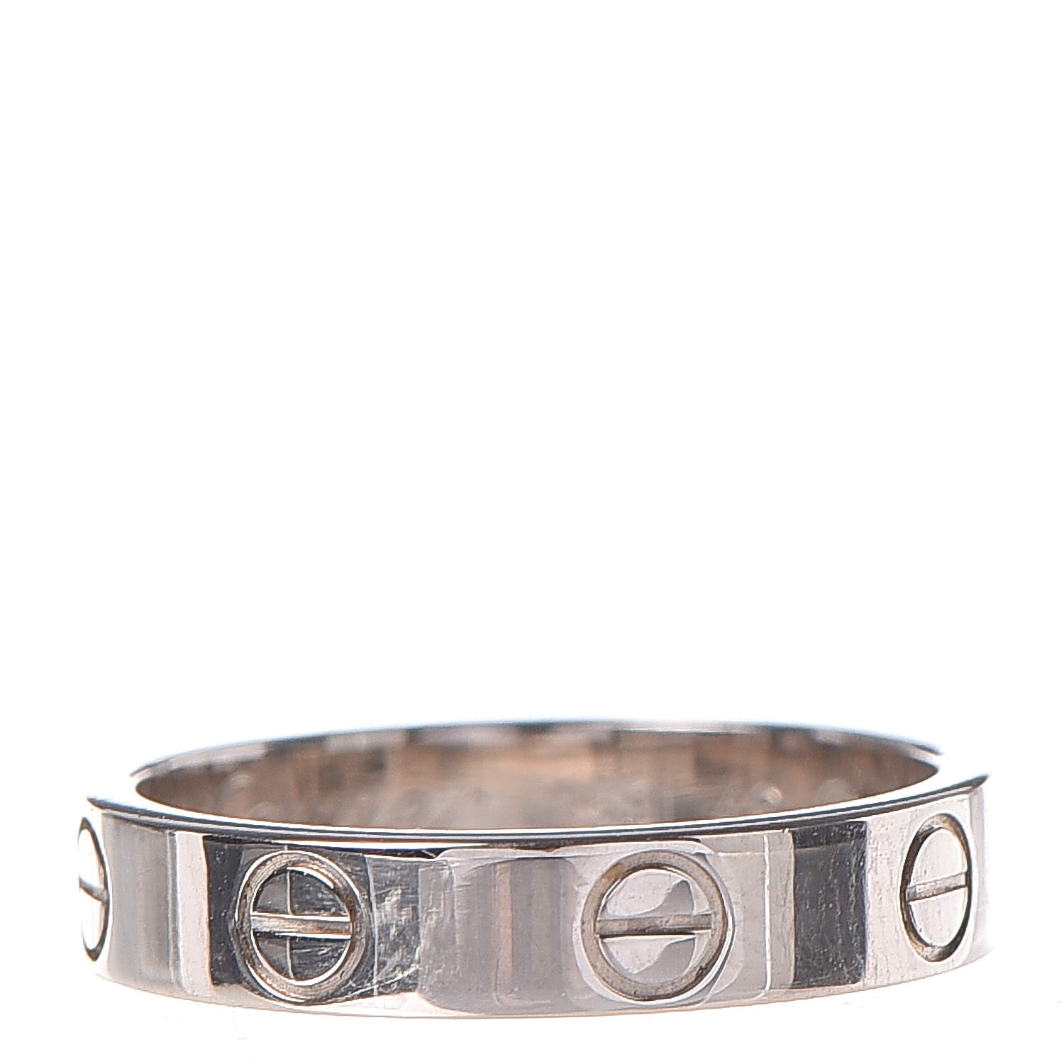 Cartier 18K White Gold 4mm LOVE Wedding Band Ring 49 4.75 1 of 7