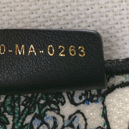 Christian Dior Canvas Embroidered Small Flowers Book Tote  Blue 7 of 11