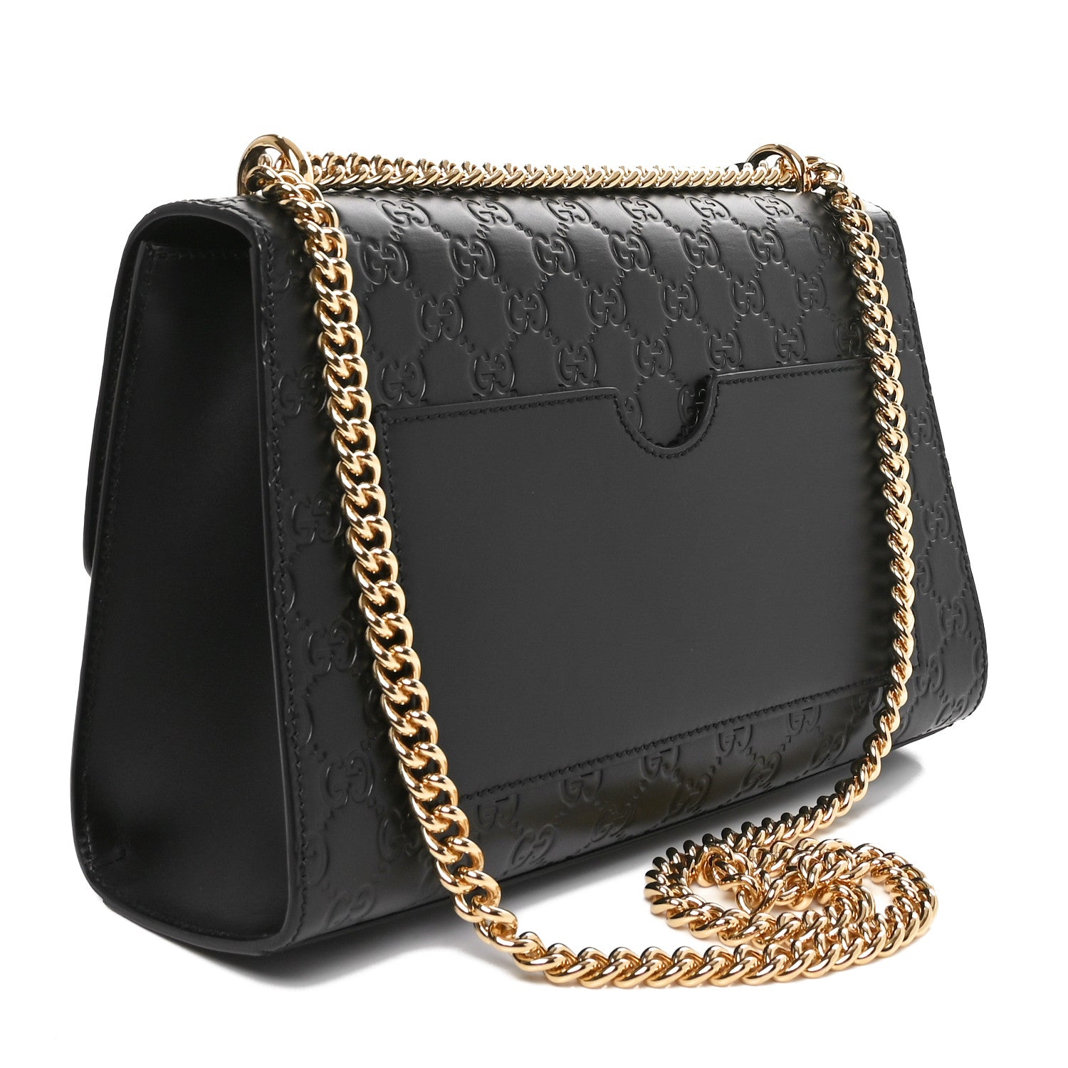 Gucci Guccissima Medium Padlock Shoulder Bag Black 2 of 10