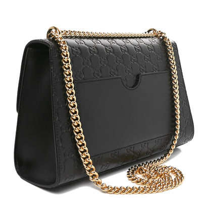 Gucci Guccissima Medium Padlock Shoulder Bag Black 2 of 10