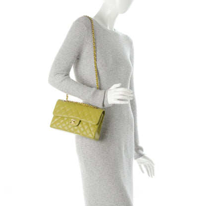 Chanel Caviar Quilted Small Double Flap Green 3 of 8