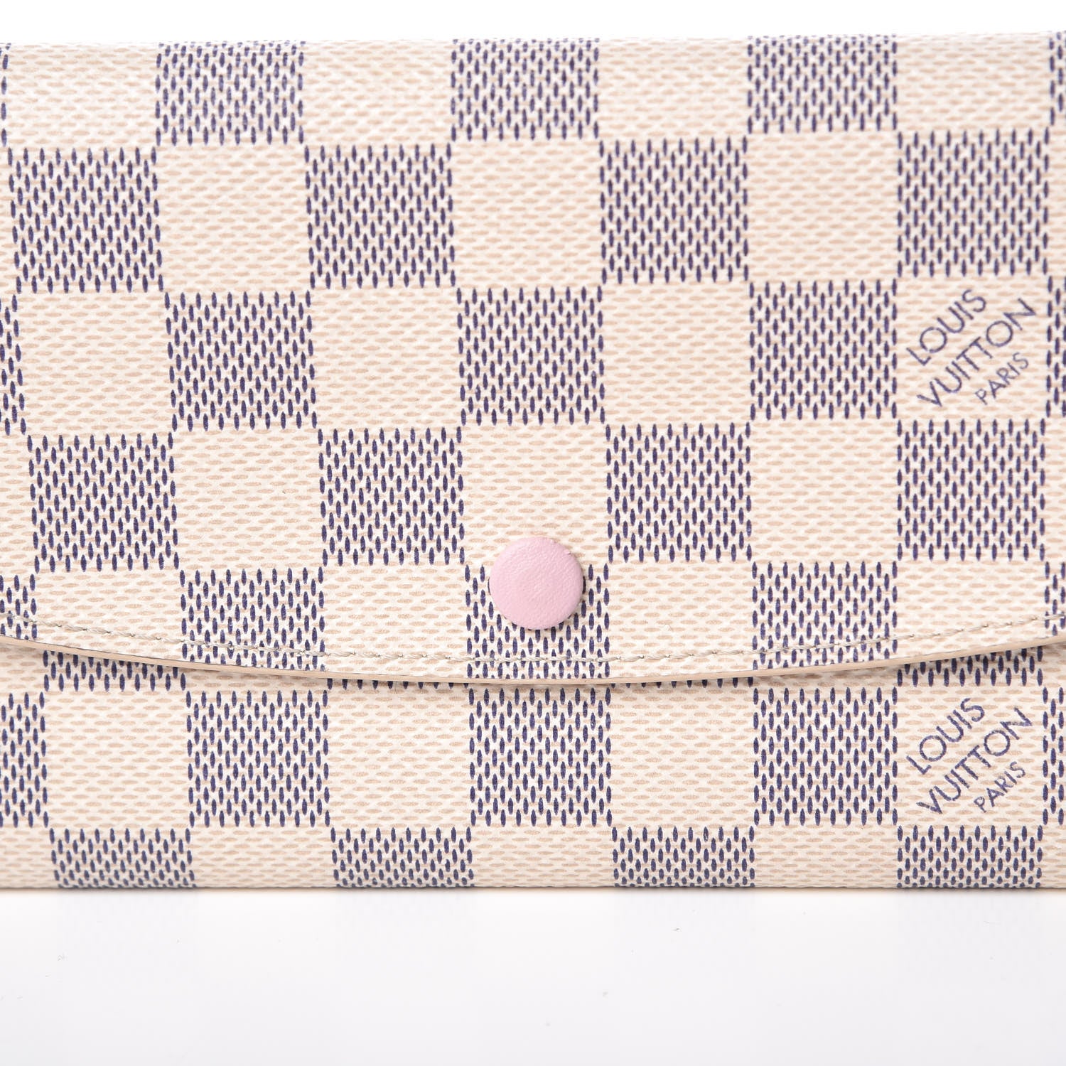 Louis Vuitton Damier Azur Emilie Wallet Rose Ballerine 7 of 8