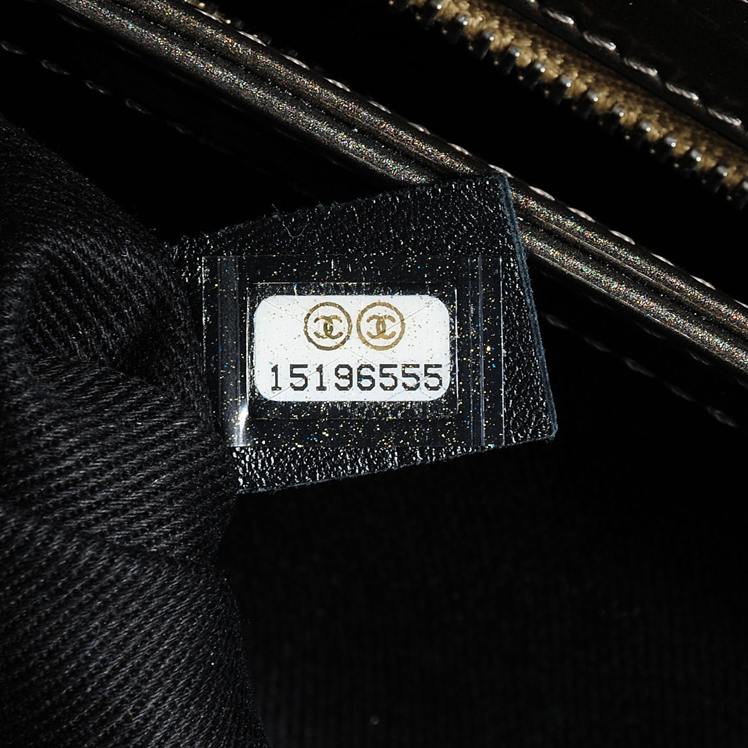 Chanel Metallic Patent Quilted Medium Just Mademoiselle Bowling Bag Gold Degrade 7 of 7