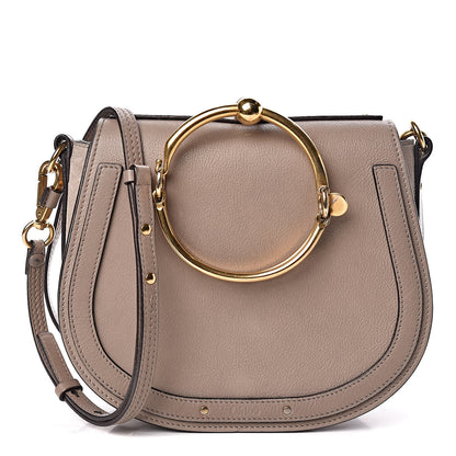Chloe Calfskin Suede Medium Nile Bracelet Bag Motty Grey 1 of 14