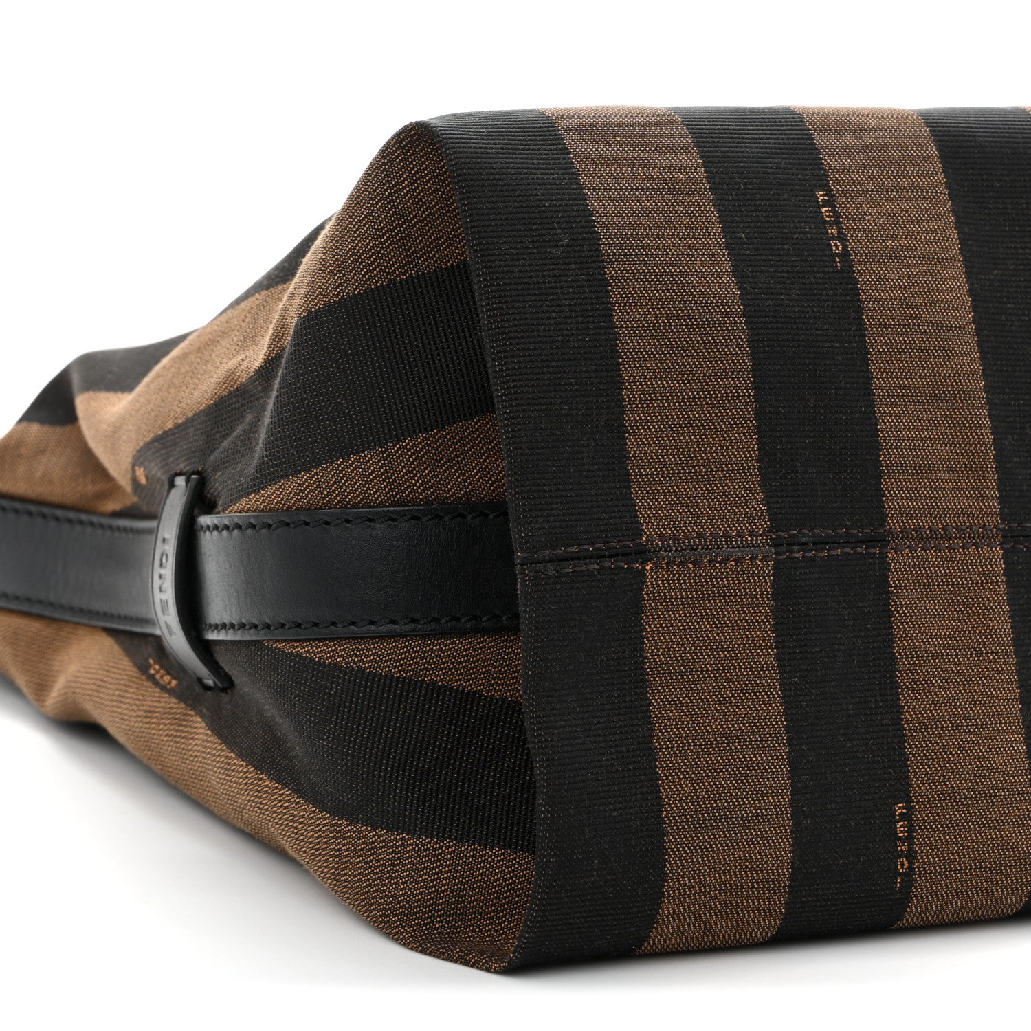 Fendi Pequin Cuoio Vegetale Medium Hobo Tobacco Rosso Black 9 of 10