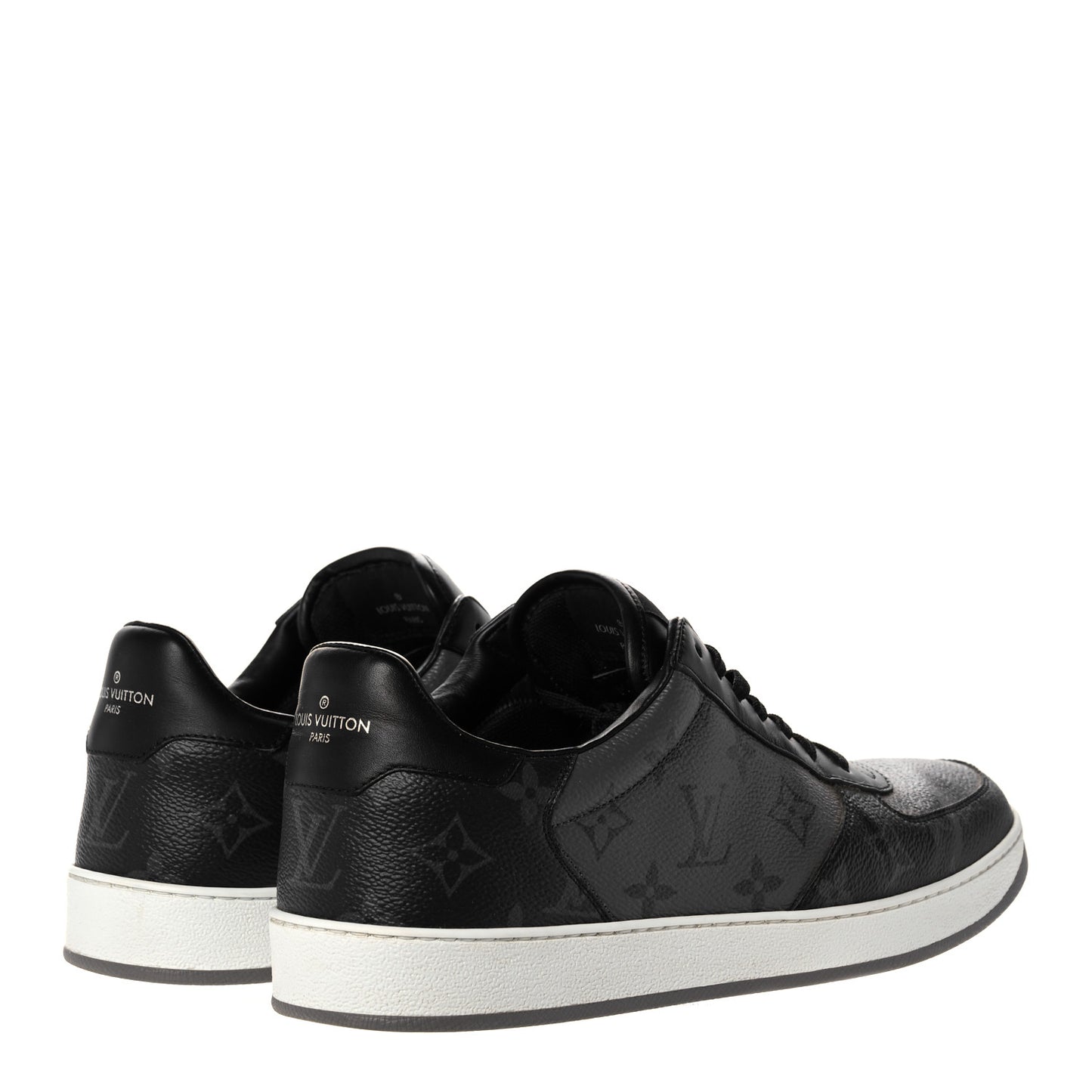 Reverse Monogram Eclipse Mens Rivoli Sneakers 10 Black