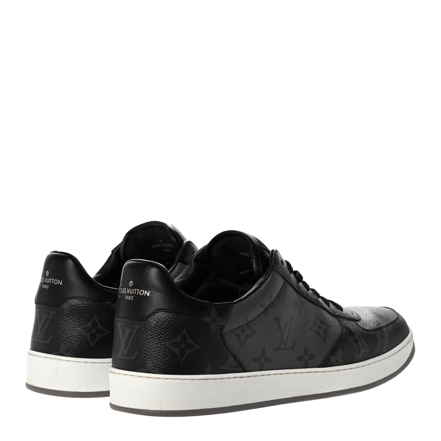 Louis Vuitton Reverse Monogram Eclipse Mens Rivoli Sneakers 10 Black 4 of 8