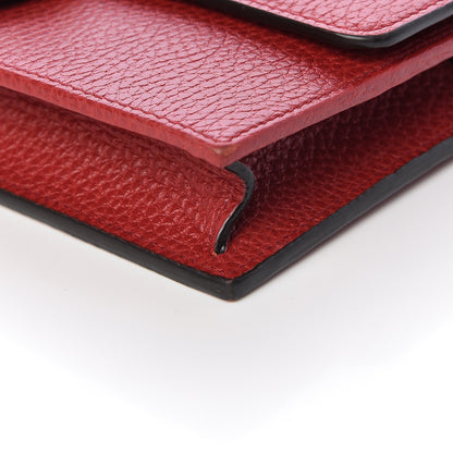 Gucci Dollar Calfskin Interlocking G Chain Wallet Red 9 of 10