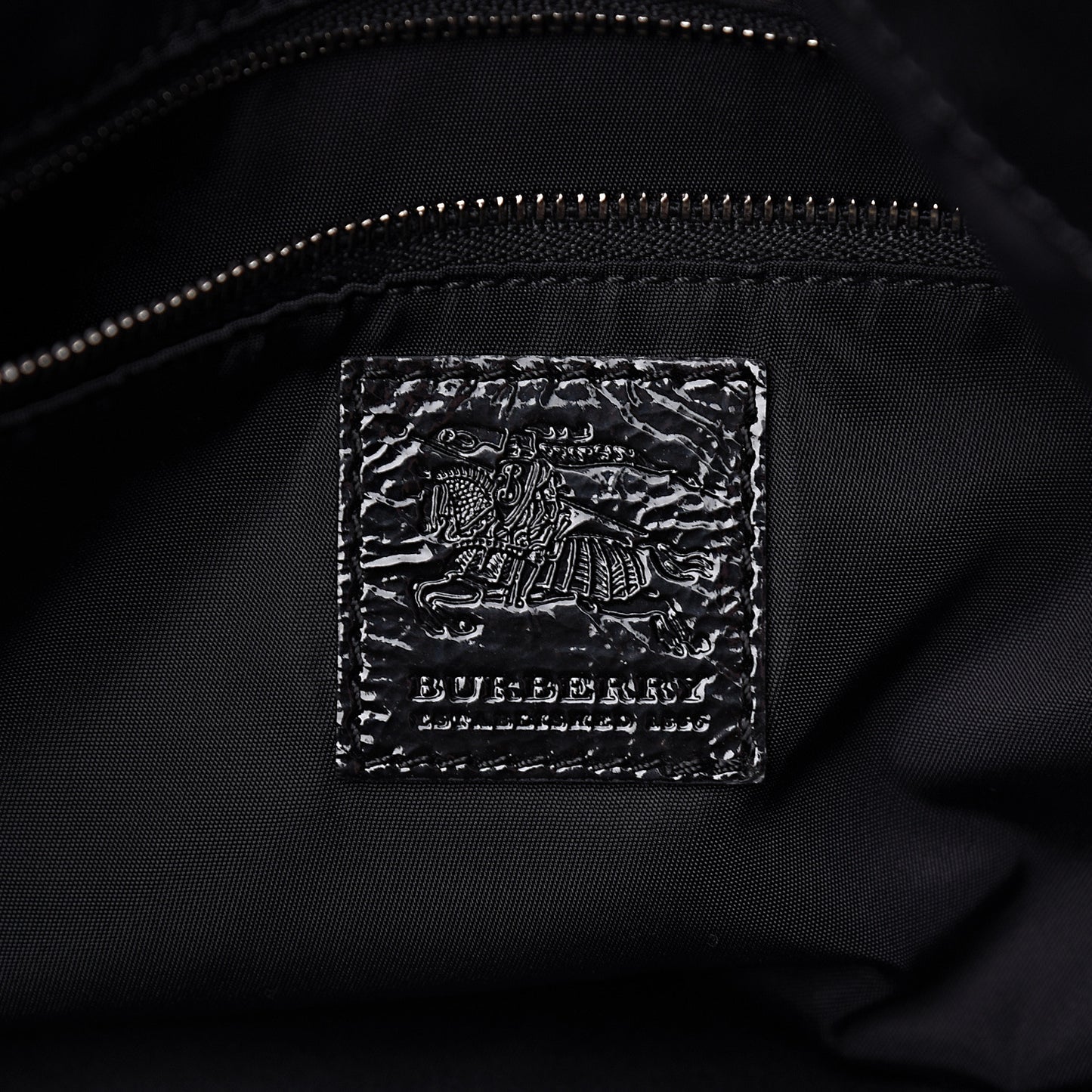 Nylon Beat Check Tote Black