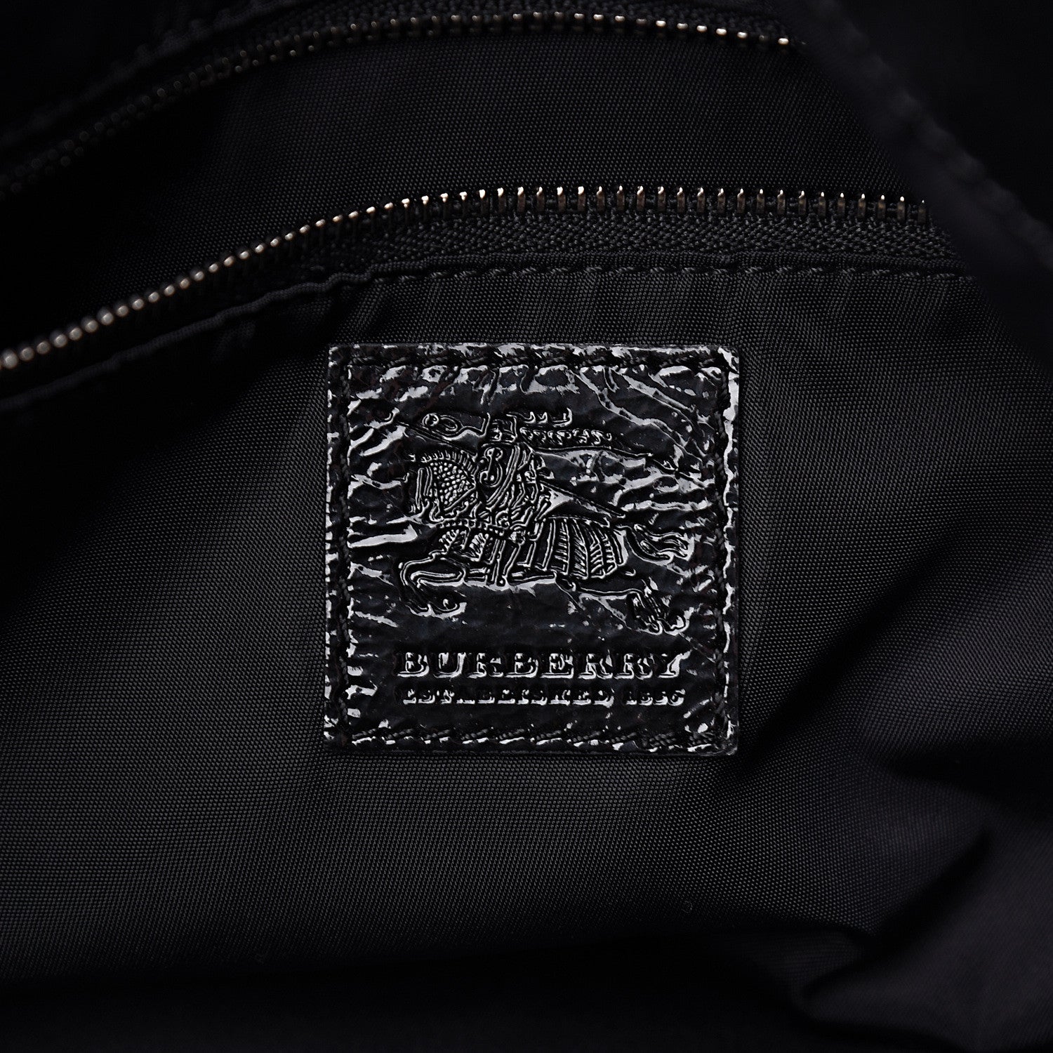 Burberry Nylon Beat Check Tote Black 6 of 9