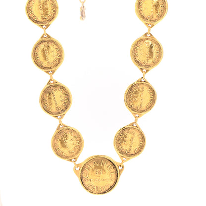 Chanel Metal CC Medallion Necklace Gold 1 of 7