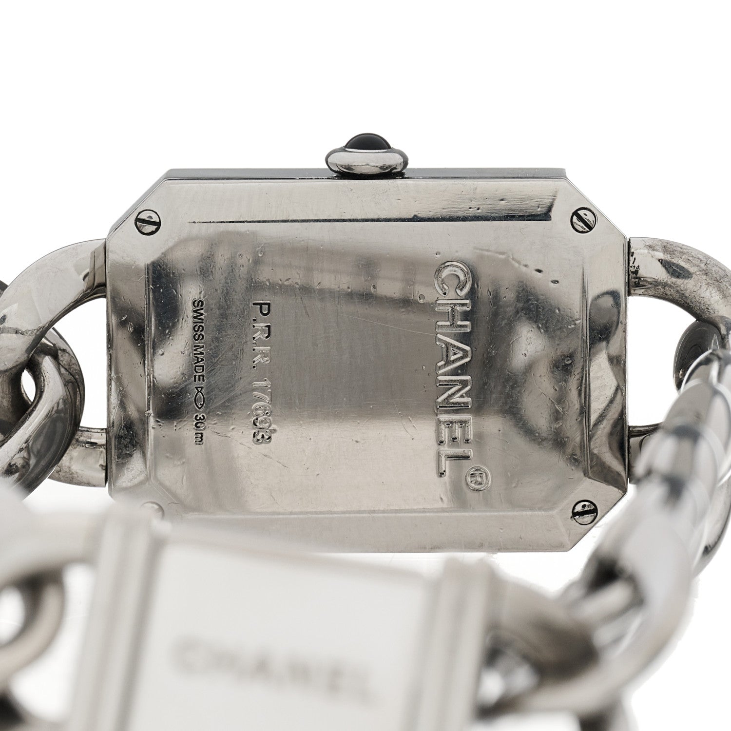 Chanel Stainless Steel 20mm Chain Premiere Quartz Watch Black 4 of 4
