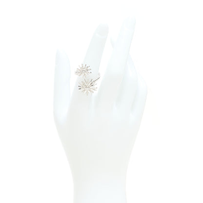 David Yurman Sterling Silver Diamond 28mm Open Starburst Ring 54 6.75 2 of 6
