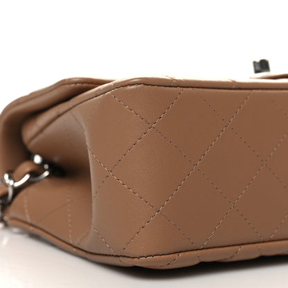 Chanel Lambskin Quilted Mini Rectangular Flap Dark Beige 8 of 10