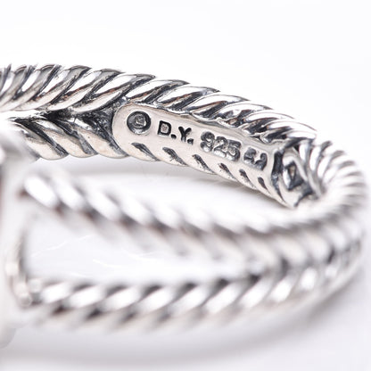 David Yurman Sterling Silver Diamond Black Orchid 7mm Petite Albion Ring 52 6 4 of 5