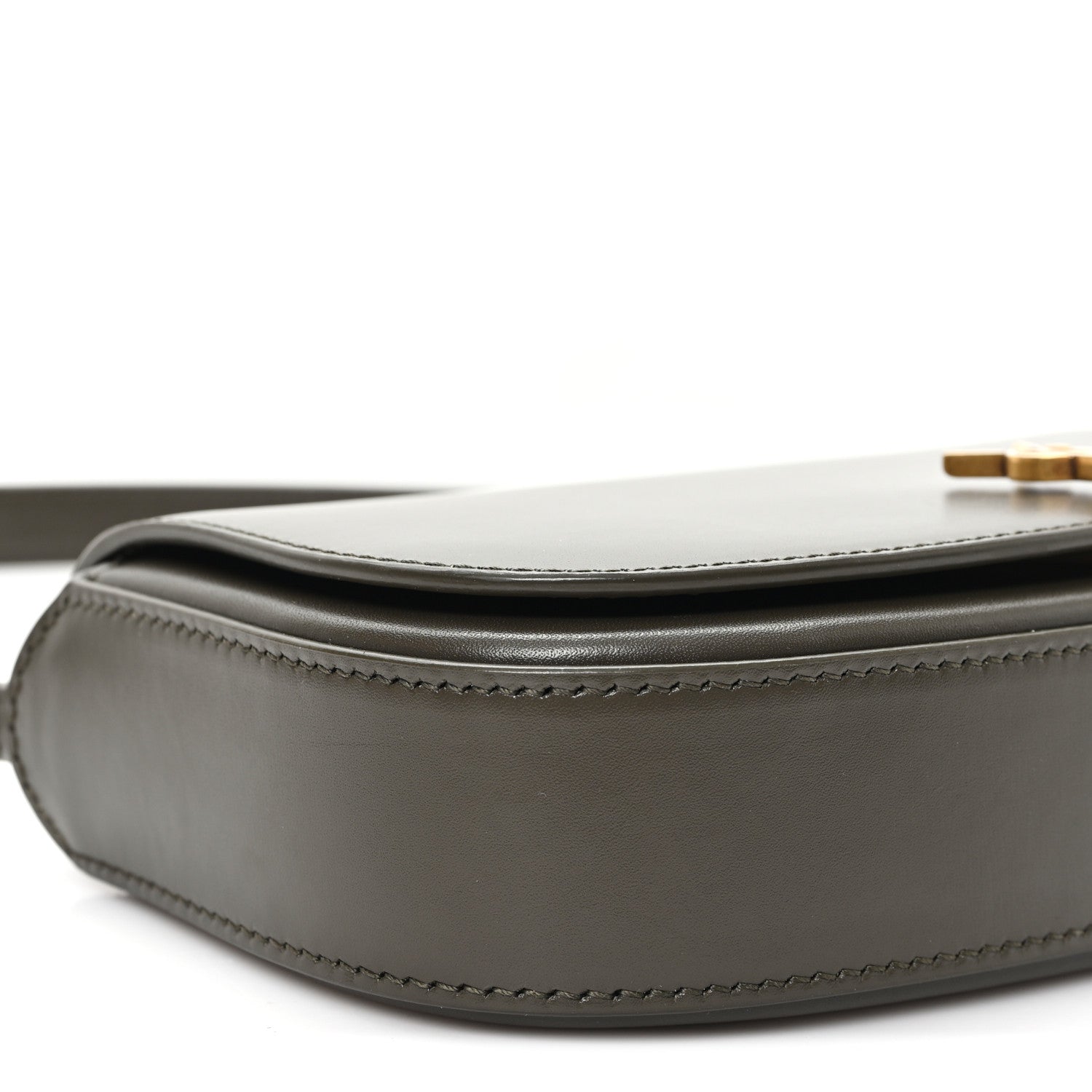 Saint Laurent Box Calfskin Mini Voltaire Shoulder Bag Deep Musk 10 of 13