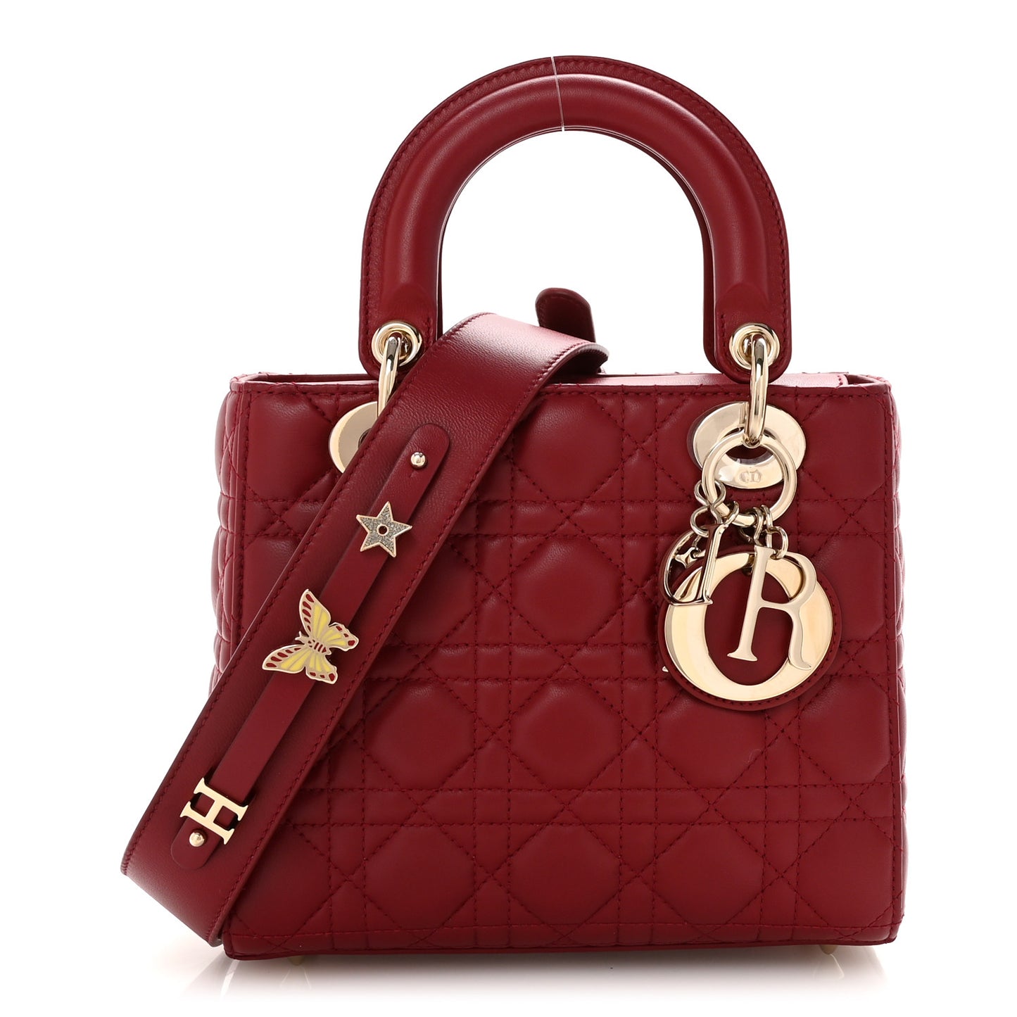 Lambskin Cannage Small My ABCDior Lady Dior Red
