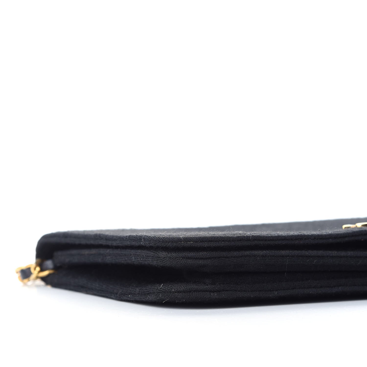 Chanel Jersey Quilted Wallet On Chain WOC Black 8 of 10