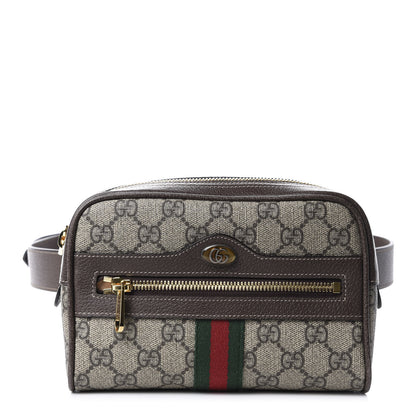 Gucci GG Supreme Monogram Web Small Ophidia Belt Bag 85 34 Dark Brown 1 of 10