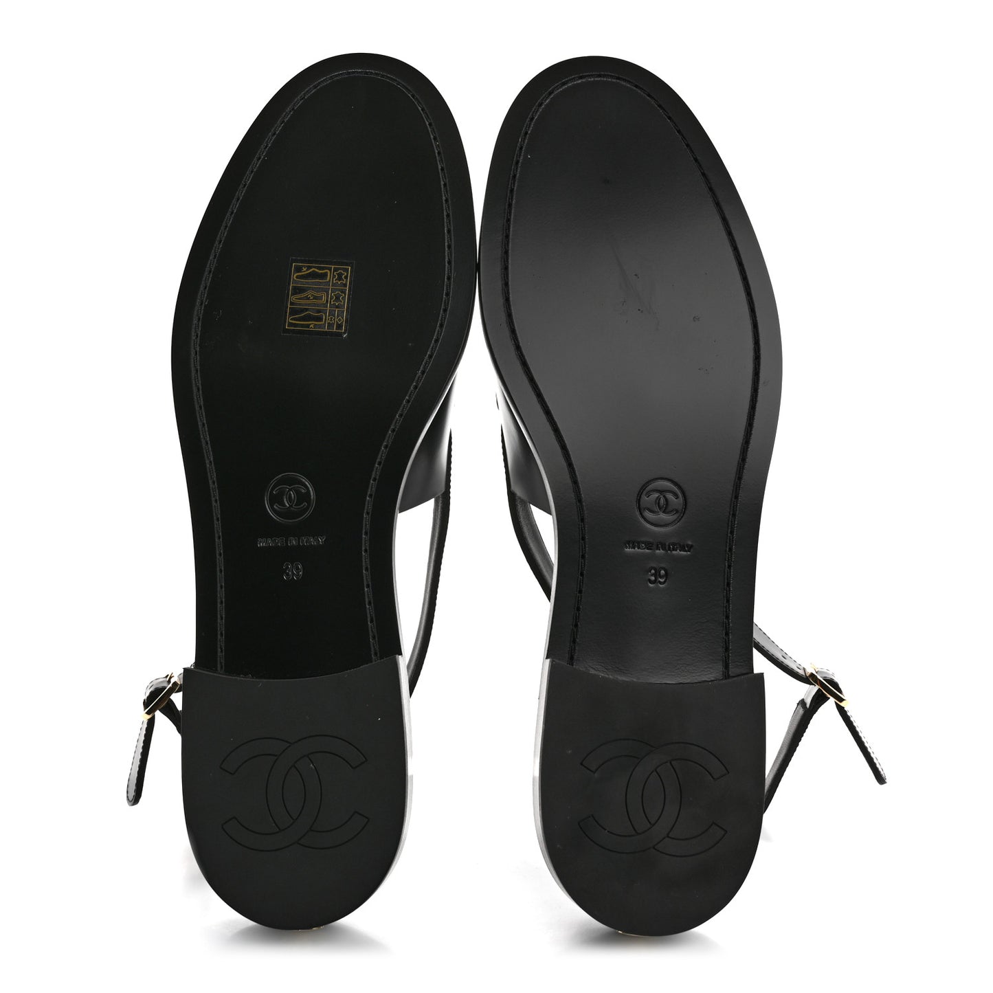 Calfskin Crystal Slingback Loafers 39 Black