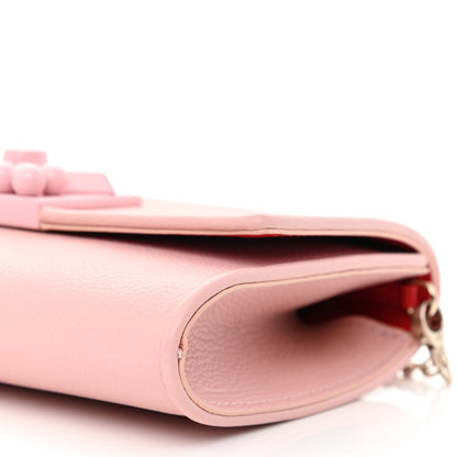 Christian Louboutin Calfskin Studded Flap Carasky Clutch Rosy 9 of 10