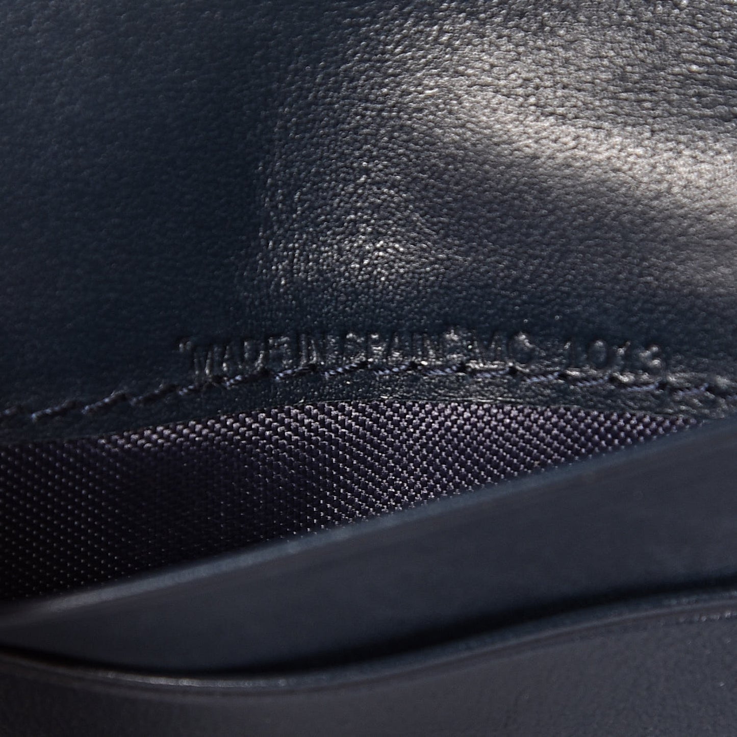 Monogram Compact Wallet Navy