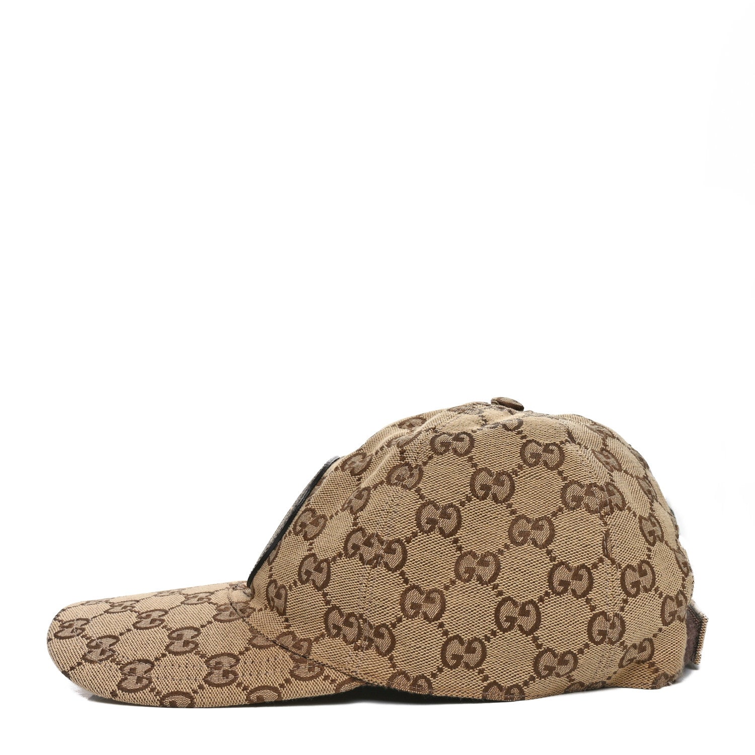 Gucci Monogram Textured Dollar Calfskin Zeno Baseball Hat M Beige 4 of 9